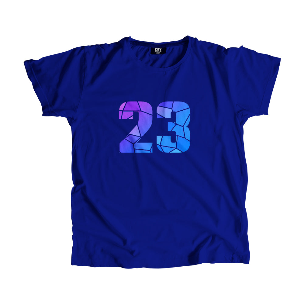 23 Number Men Unisex T-Shirt (Royal Blue)| Classic Numeric Graphic Tee