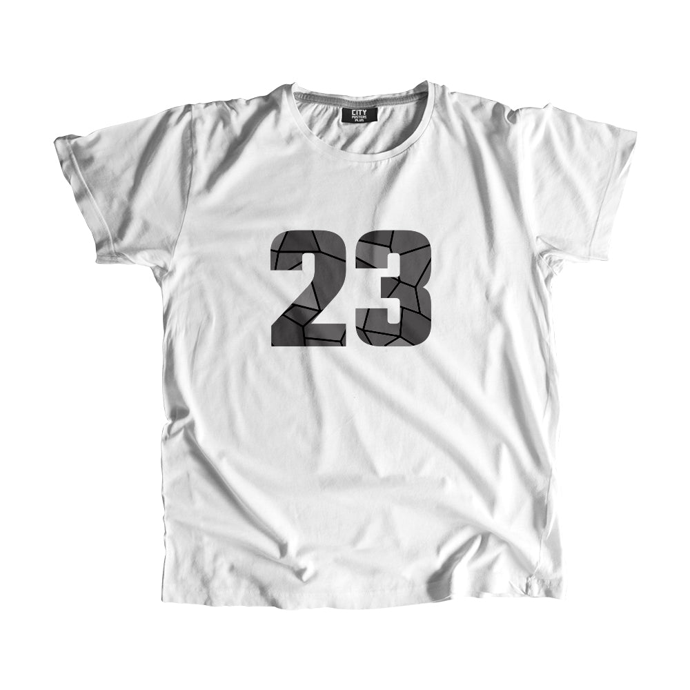 23 Number Men Unisex T-Shirt (White)| Classic Numeric Graphic Tee