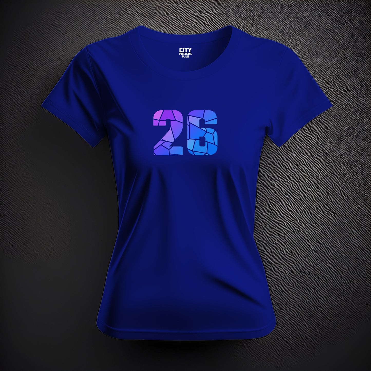 26 Number Women T-Shirt (Royal Blue) | Stylish Numeric Graphic Tee