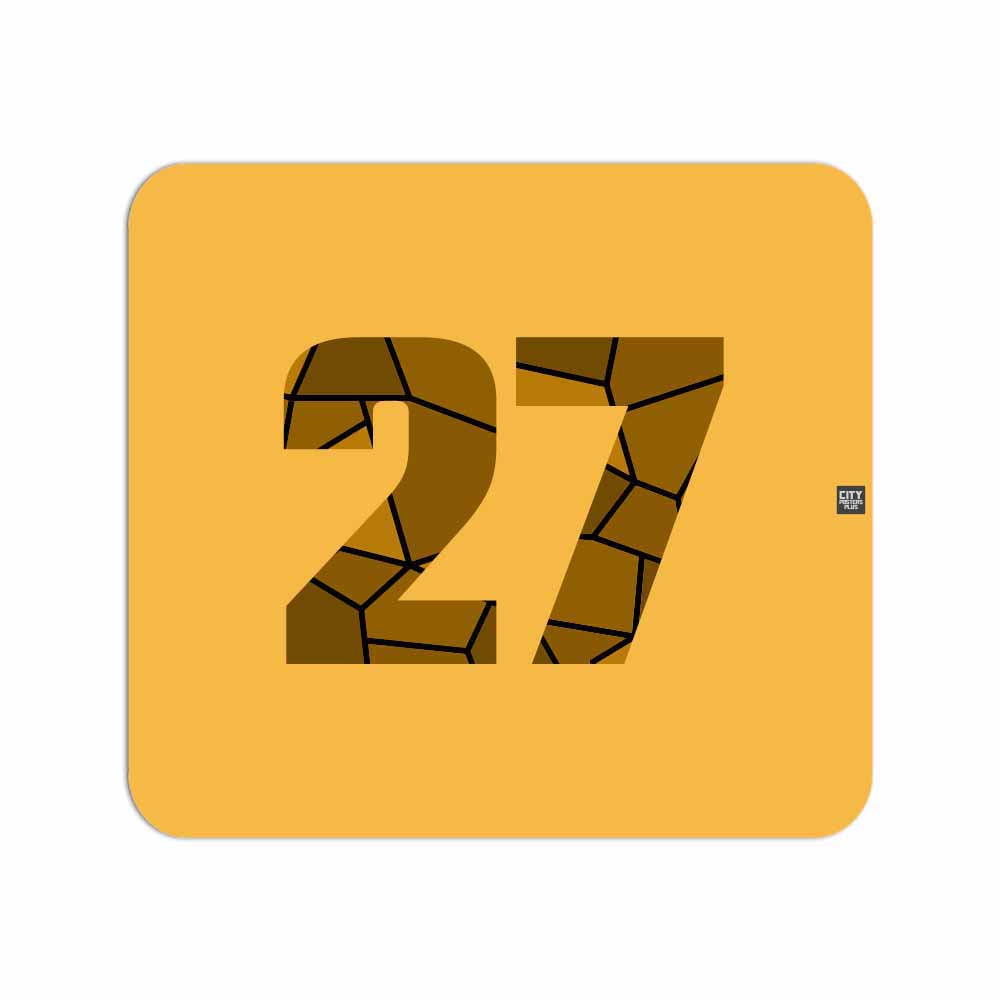 27 Number Mousepad (Golden Yellow)