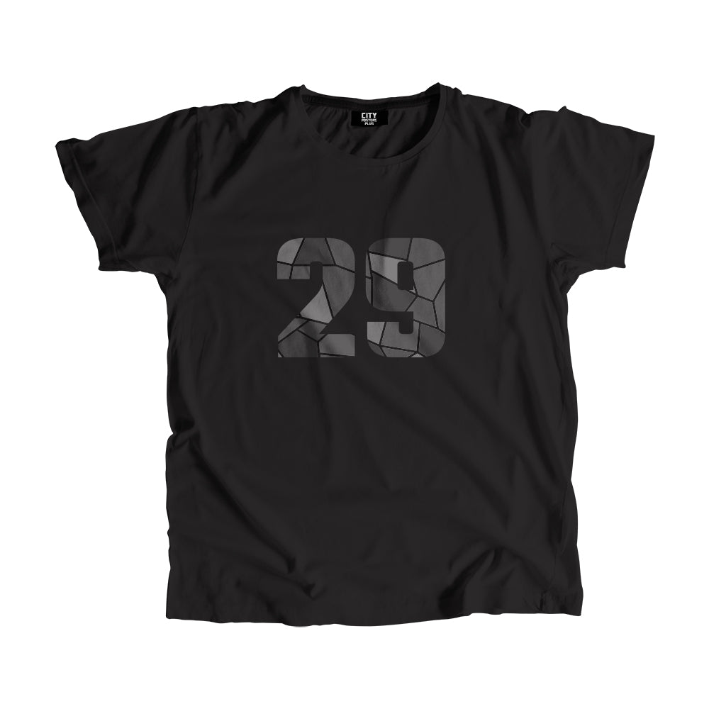 29 Number Men Unisex T-Shirt (Black)| Classic Numeric Graphic Tee