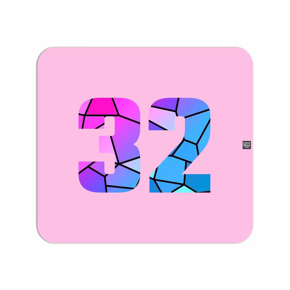 32 Number Mousepad (Light Pink)