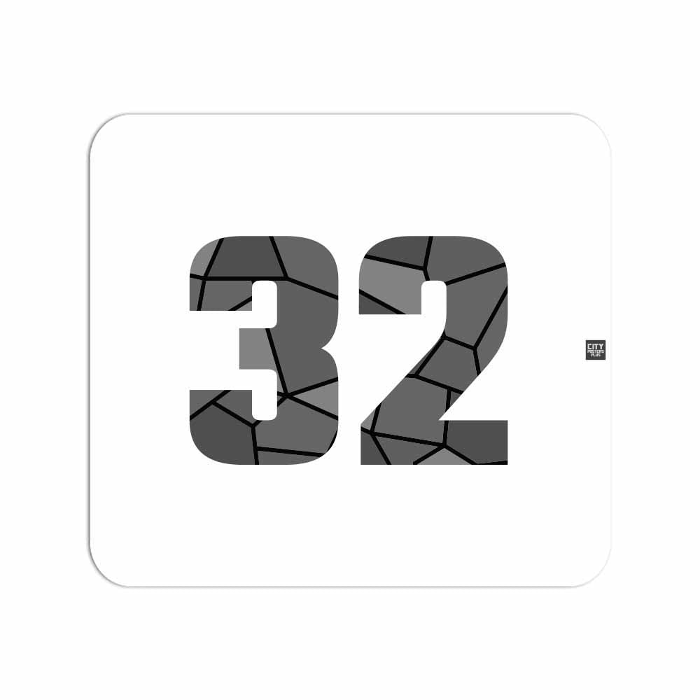 32 Number Mousepad (White)