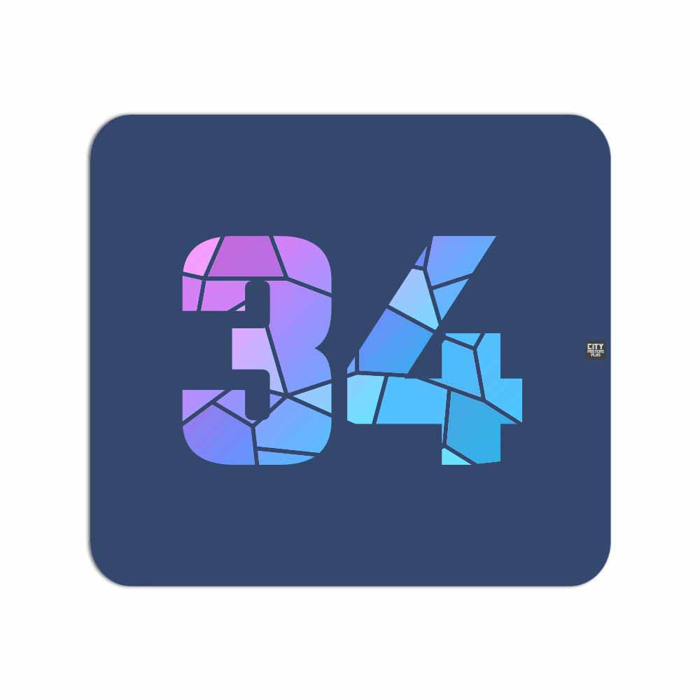 34 Number Mousepad (Navy Blue)