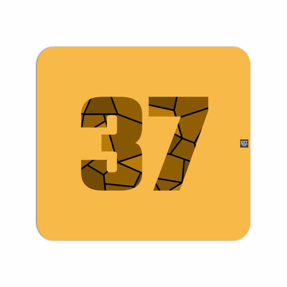 37 Number Mousepad (Golden Yellow)