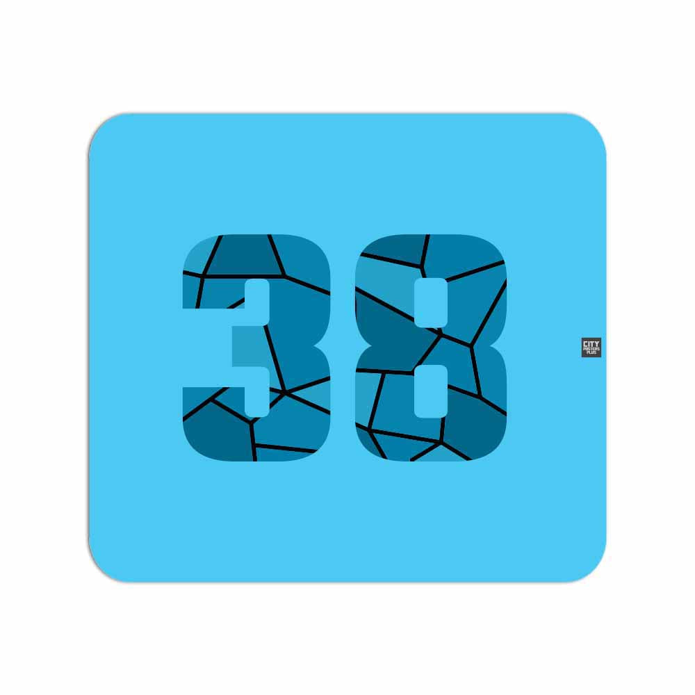 38 Number Mousepad (Sky Blue)