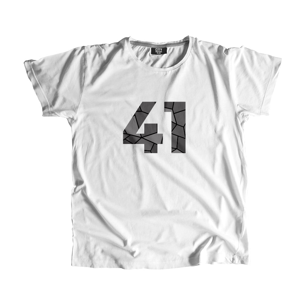 41 Number Men Unisex T-Shirt (White)| Classic Numeric Graphic Tee