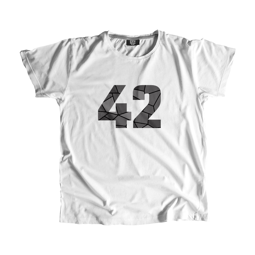42 Number Men Unisex T-Shirt (White)| Classic Numeric Graphic Tee