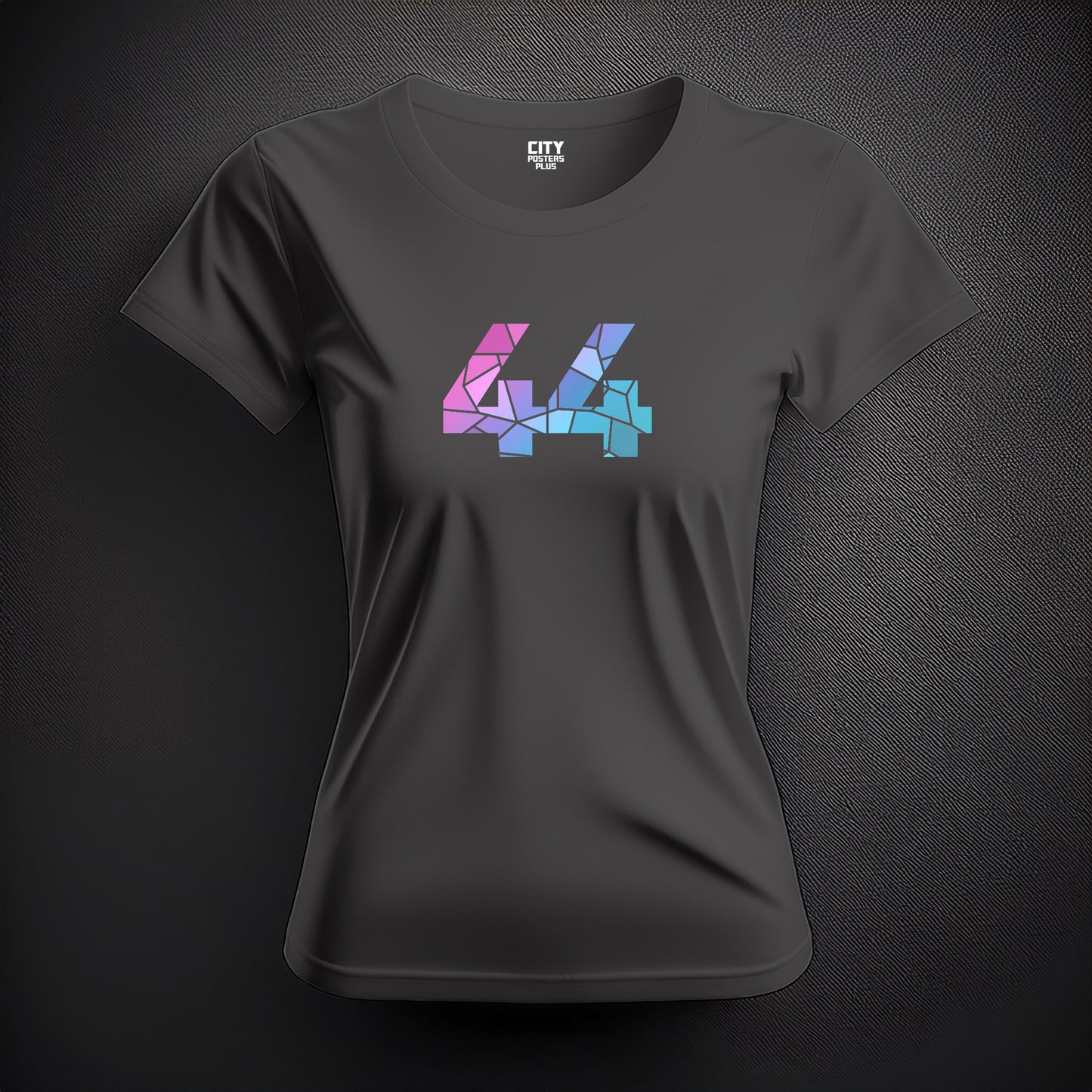 44 Number Women T-Shirt (Charcoal Grey) | Stylish Numeric Graphic Tee