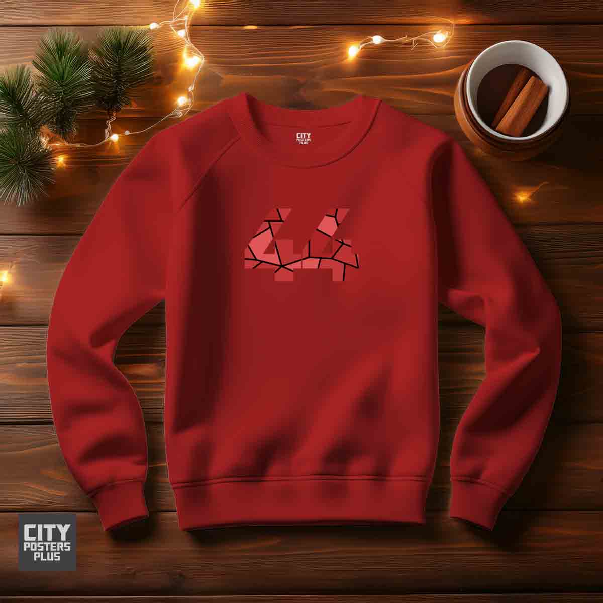 44 Number Unisex Sweatshirt (Red) Premium Graphic Crewneck