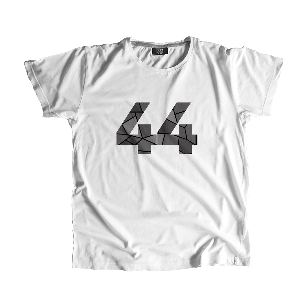 44 Number Men Unisex T-Shirt (White)| Classic Numeric Graphic Tee