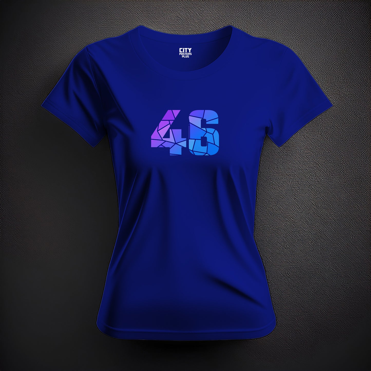 Number 46 Women T-Shirt (Royal Blue) | Stylish Numeric Graphic Tee