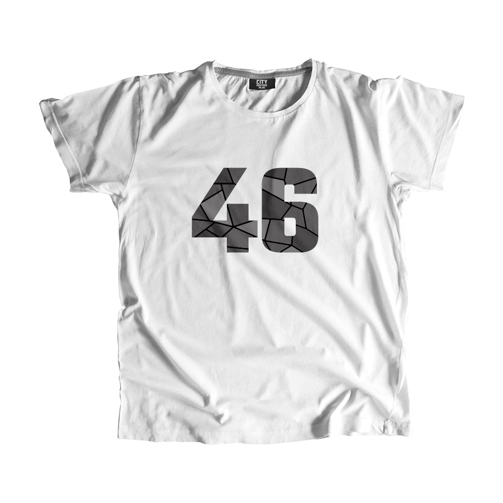 46 Number Men Unisex T-Shirt (White)| Classic Numeric Graphic Tee