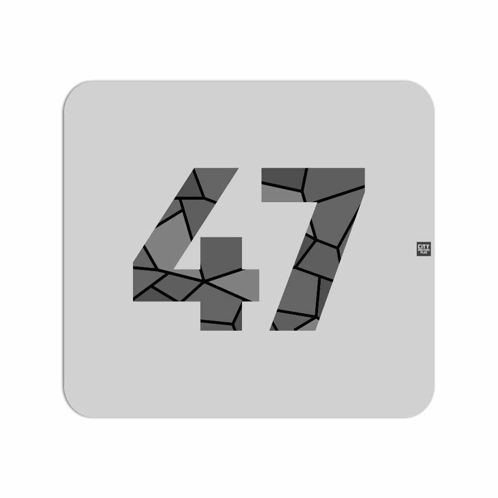 47 Number Mousepad (Melange Grey)