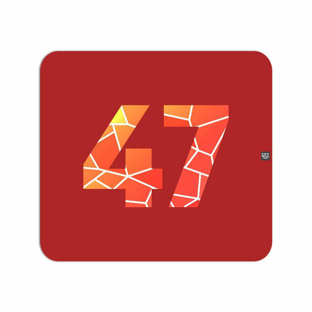 47 Number Mousepad (Red)