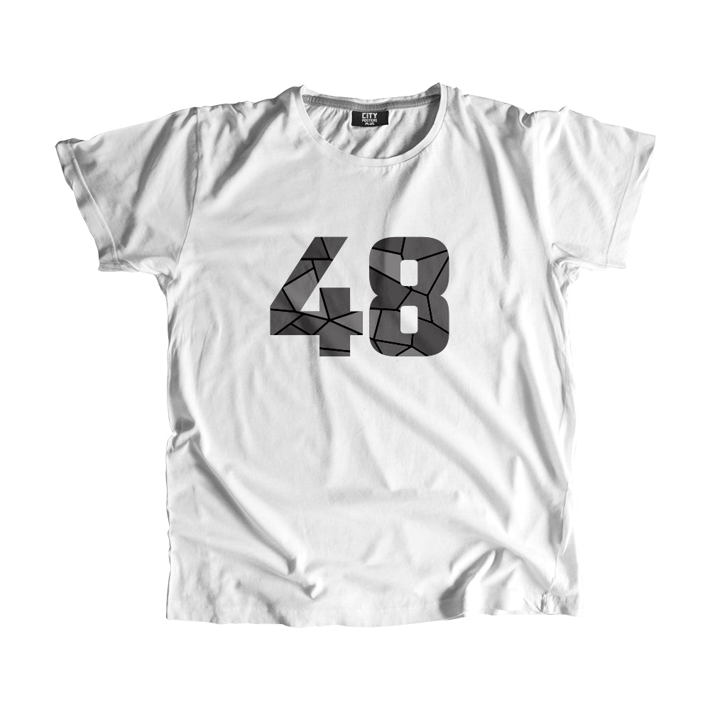 48 Number Men Unisex T-Shirt (White)| Classic Numeric Graphic Tee