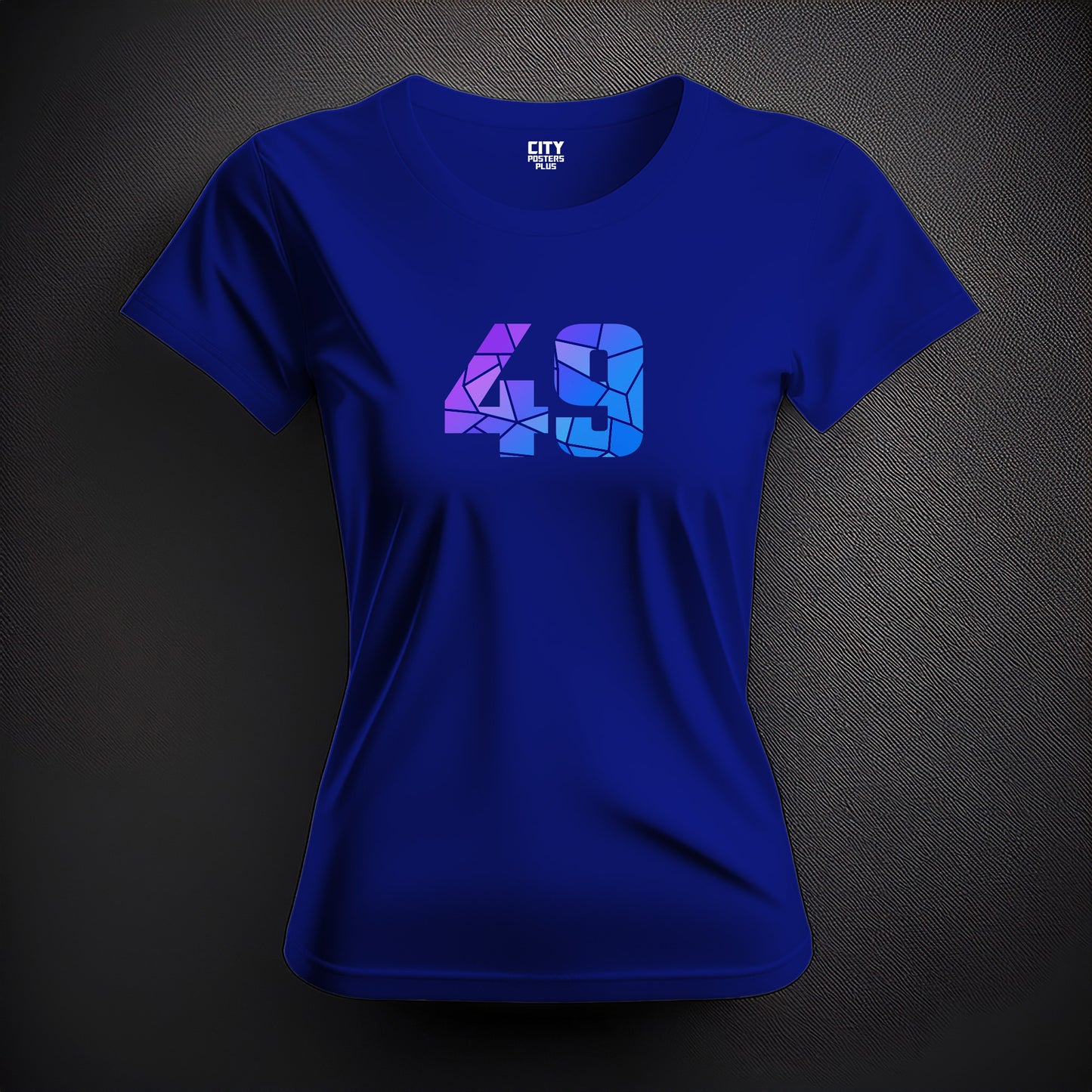 Number 49 Women T-Shirt (Royal Blue) | Stylish Numeric Graphic Tee