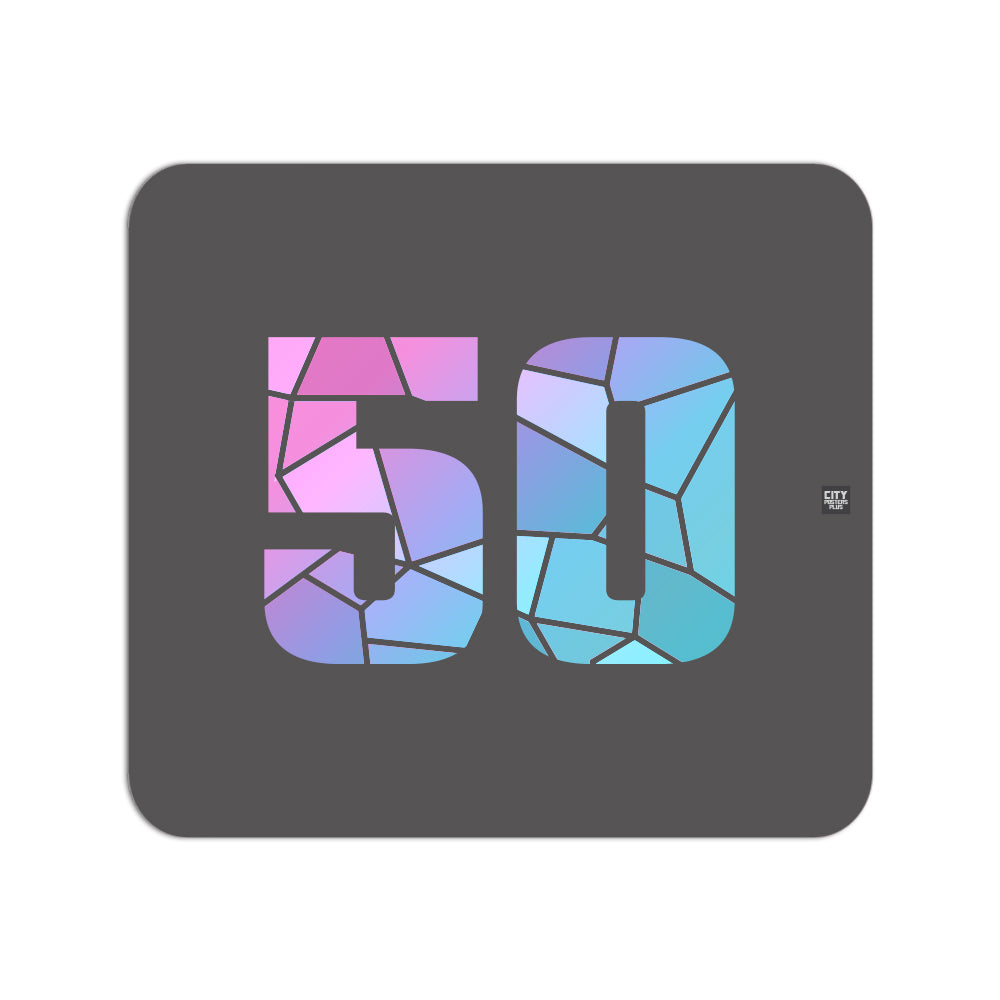 50 Number Mousepad (Charcoal Grey)