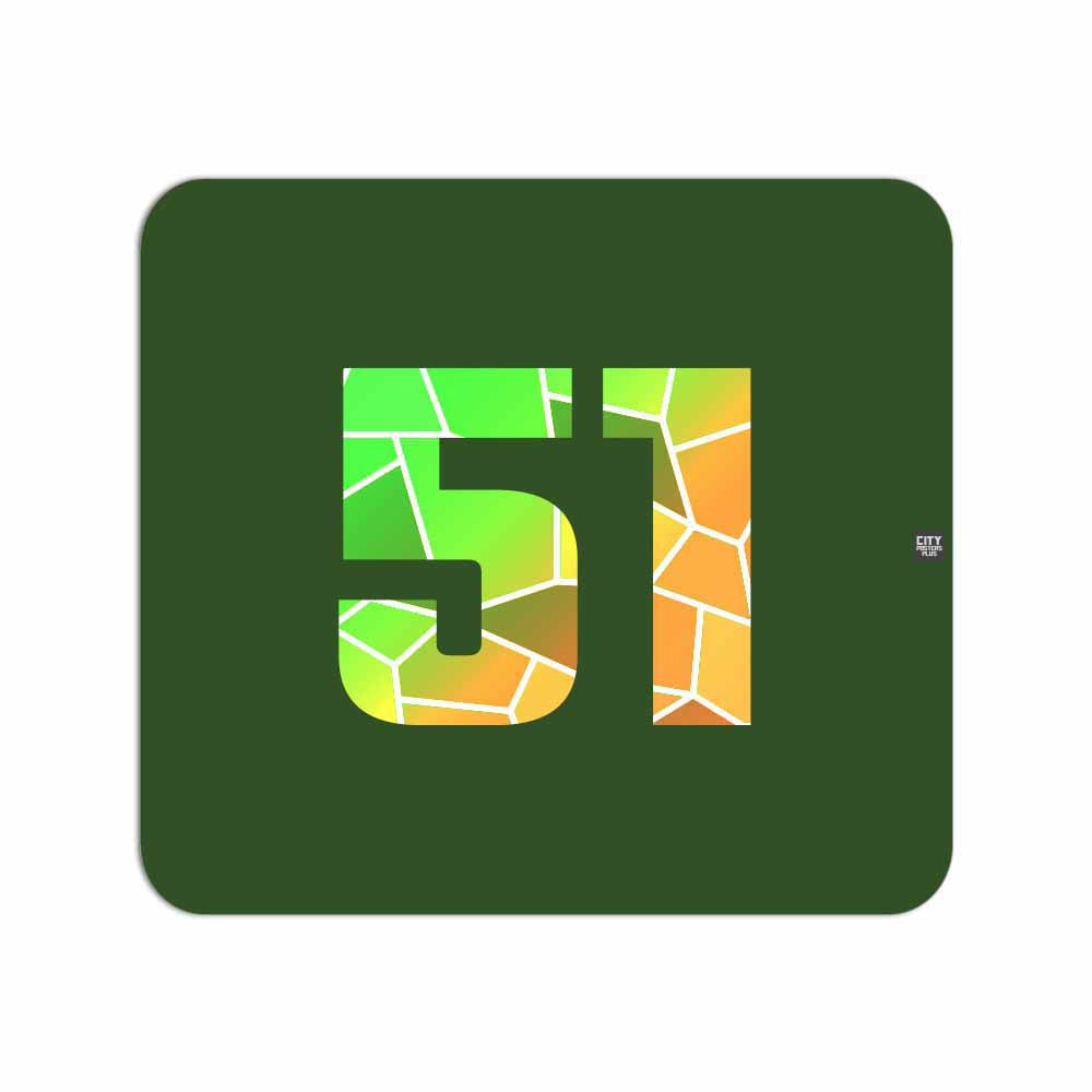 51 Number Mousepad (Olive Green)