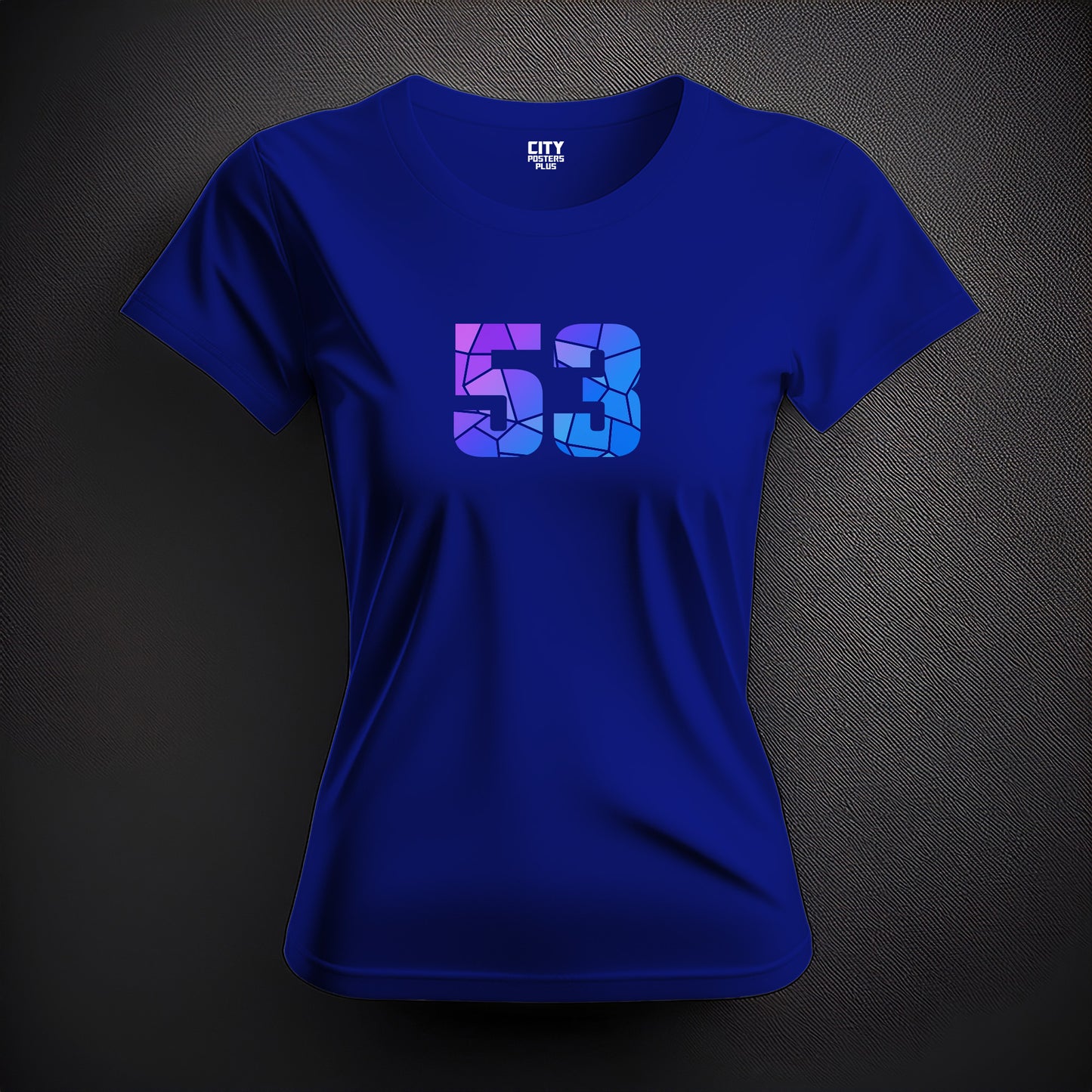 Number 53 Women T-Shirt (Royal Blue) | Stylish Numeric Graphic Tee