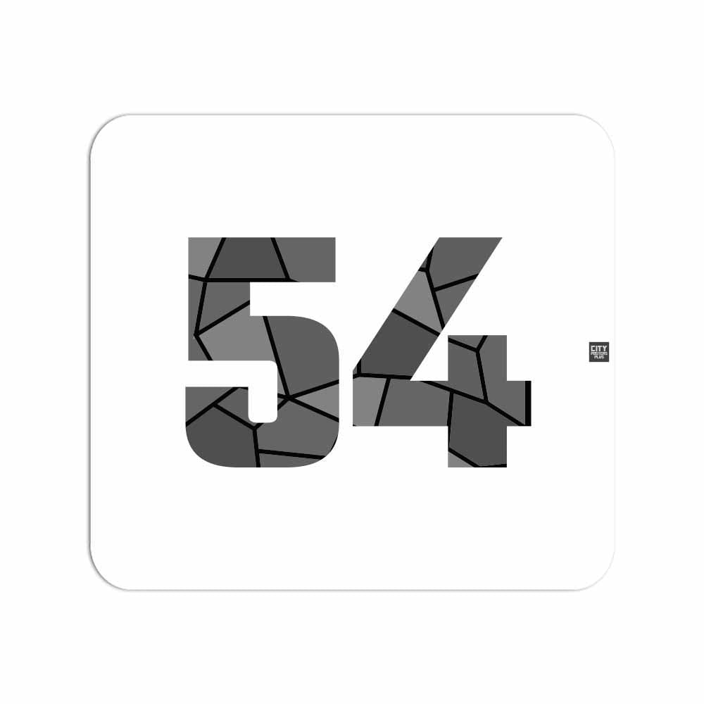 54 Number Mousepad (White)