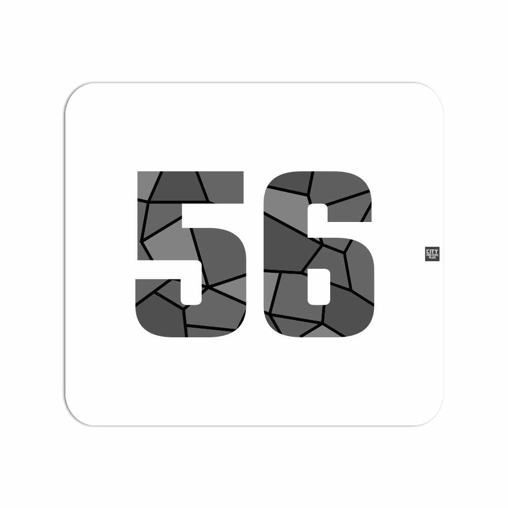 56 Number Mousepad (White)