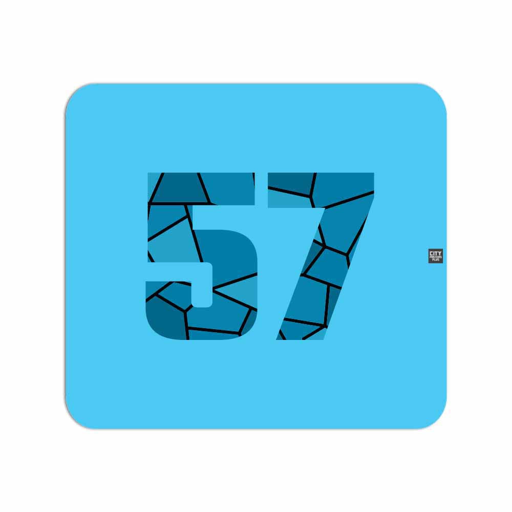57 Number Mousepad (Sky Blue)