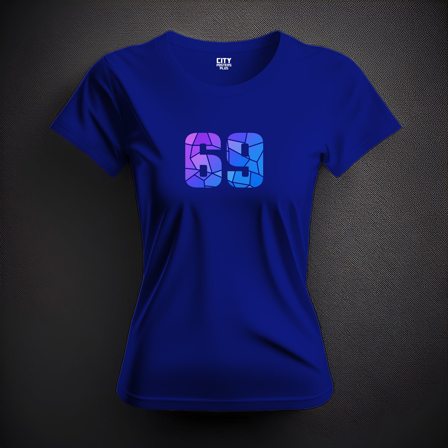 Number 69 Women T-Shirt (Royal Blue) | Stylish Numeric Graphic Tee