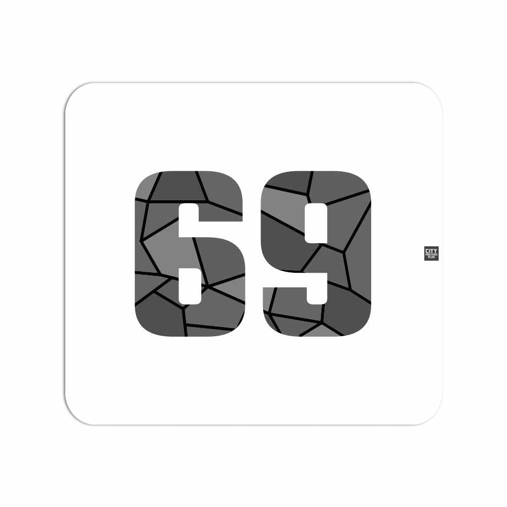 69 Number Mousepad (White)