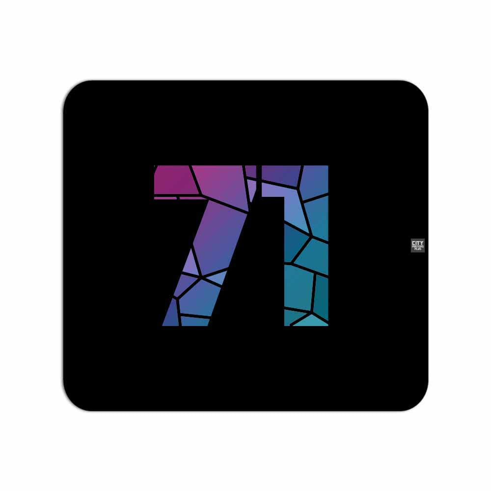 71 Number Mousepad (Black)
