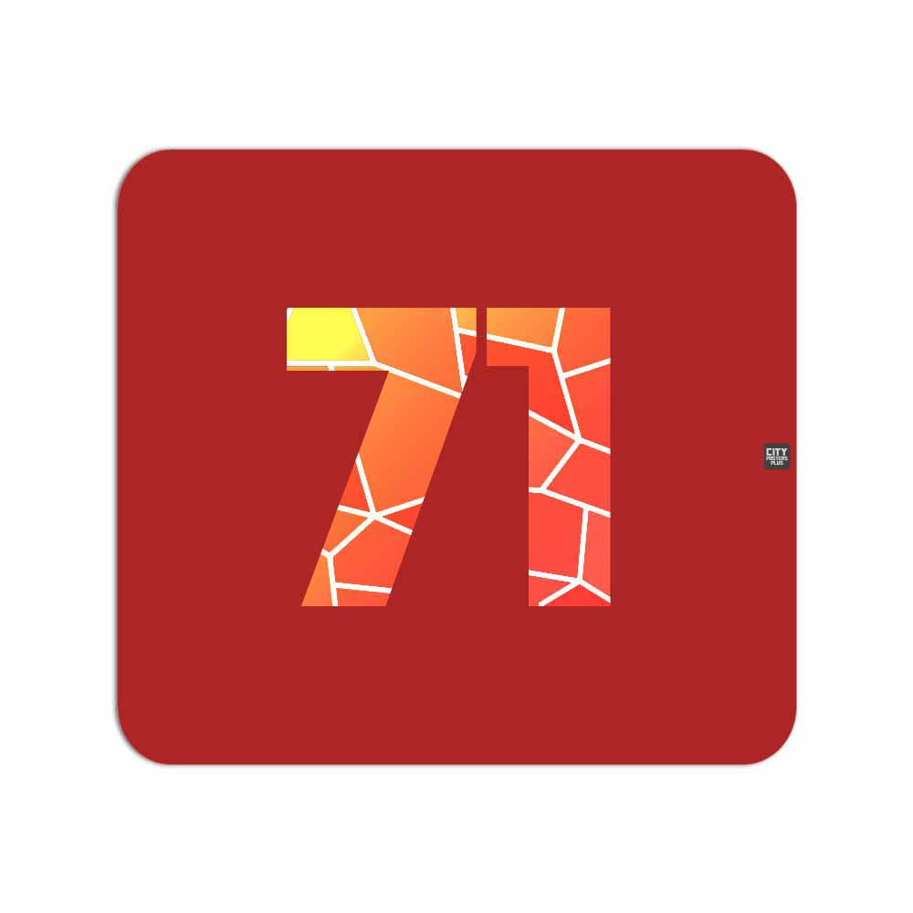 71 Number Mousepad (Red)
