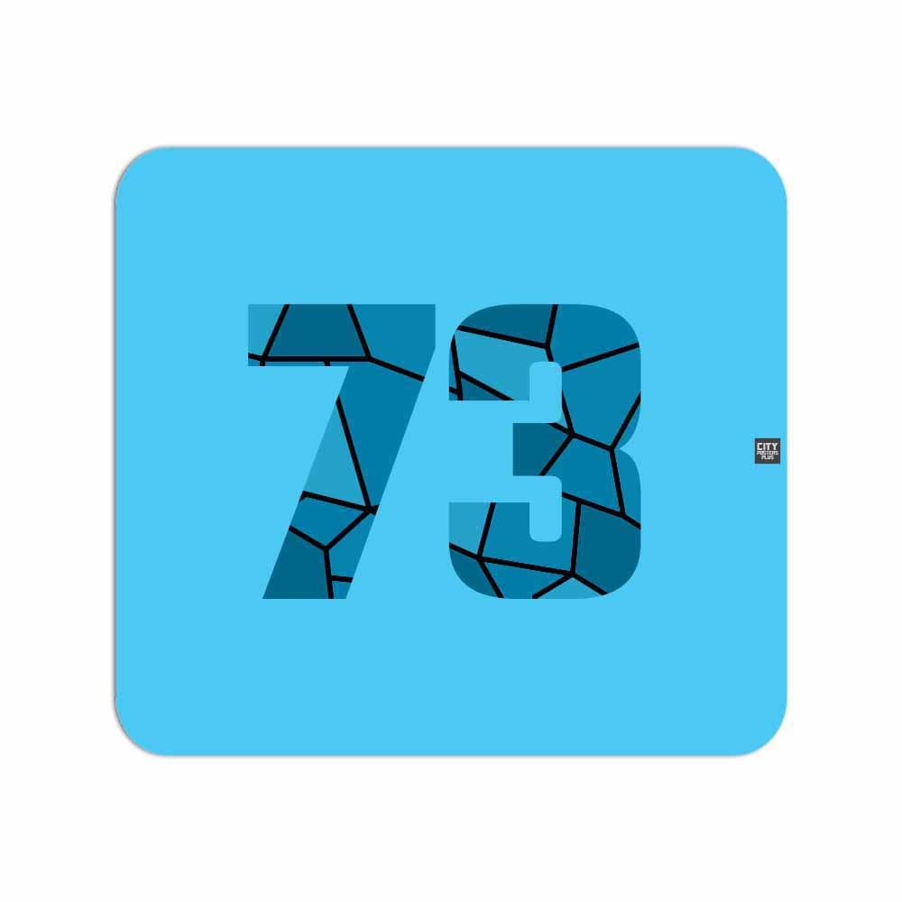73 Number Mousepad (Sky Blue)