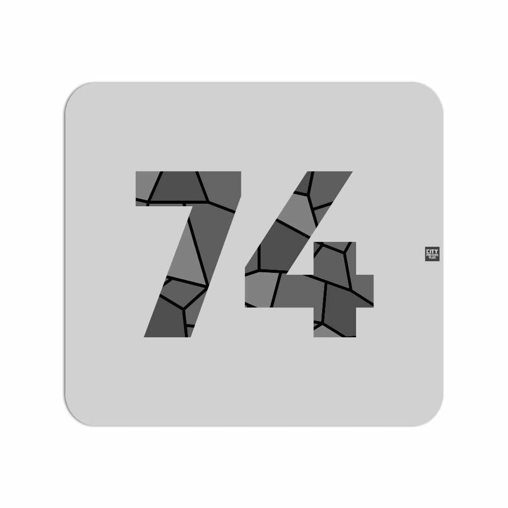 74 Number Mousepad (Melange Grey)
