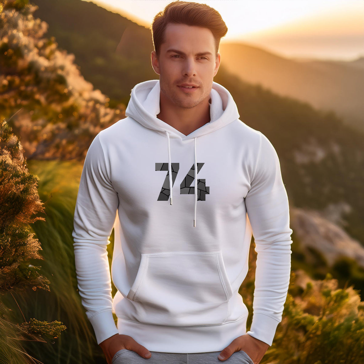 74 Number Unisex Hoodie | Personalized Number Hoodie for Men & Women
