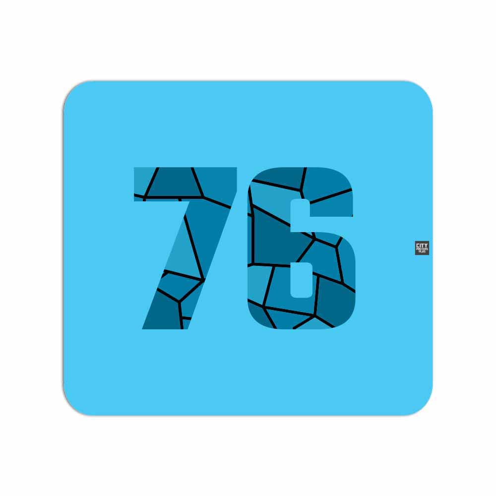 76 Number Mousepad (Sky Blue)