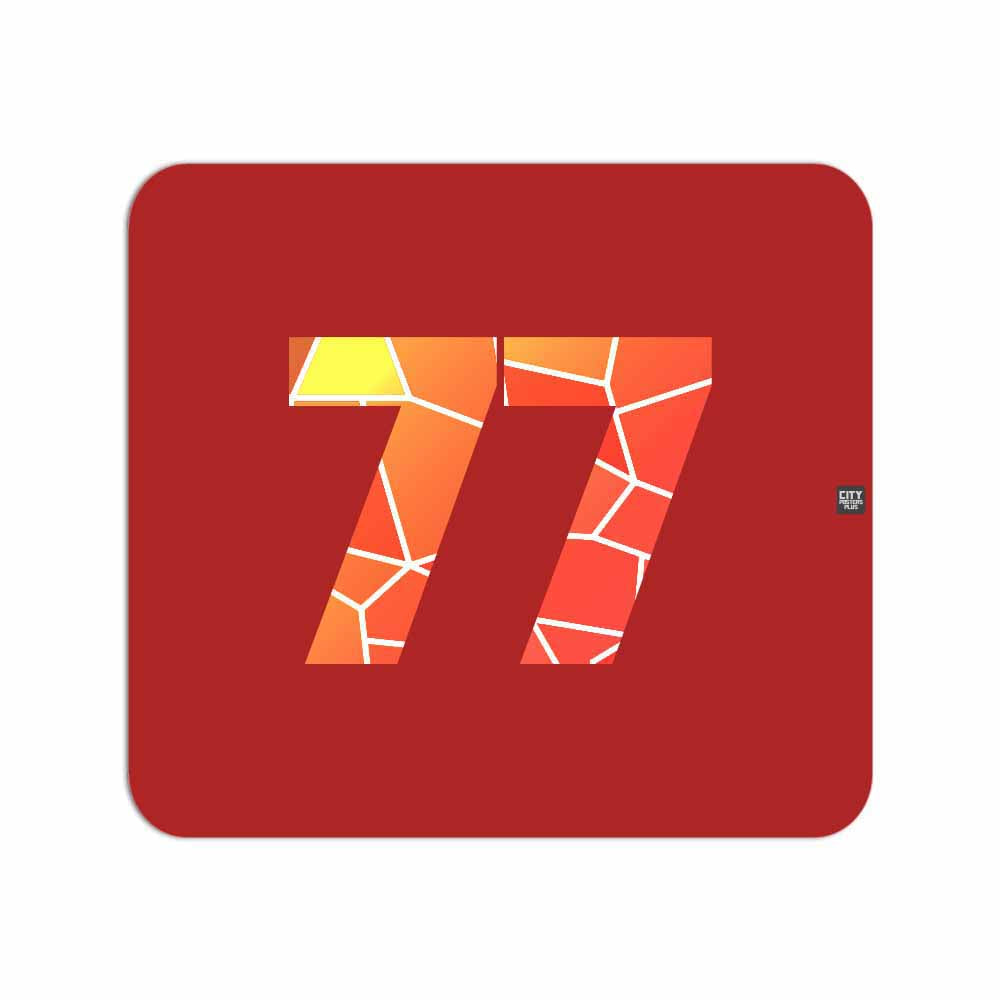 77 Number Mousepad (Red)