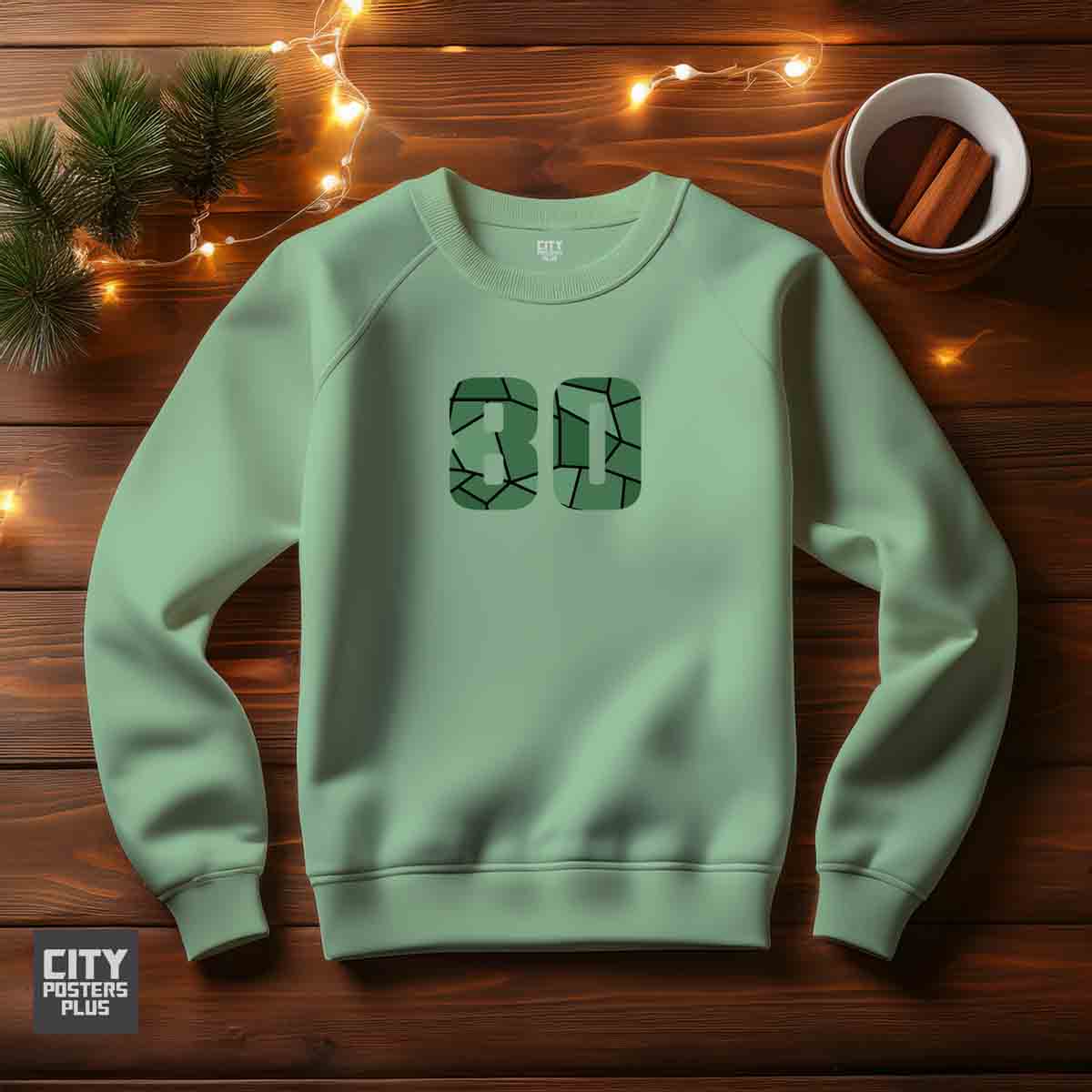 80 Number Unisex Sweatshirt (Mini Green) Premium Graphic Crewneck