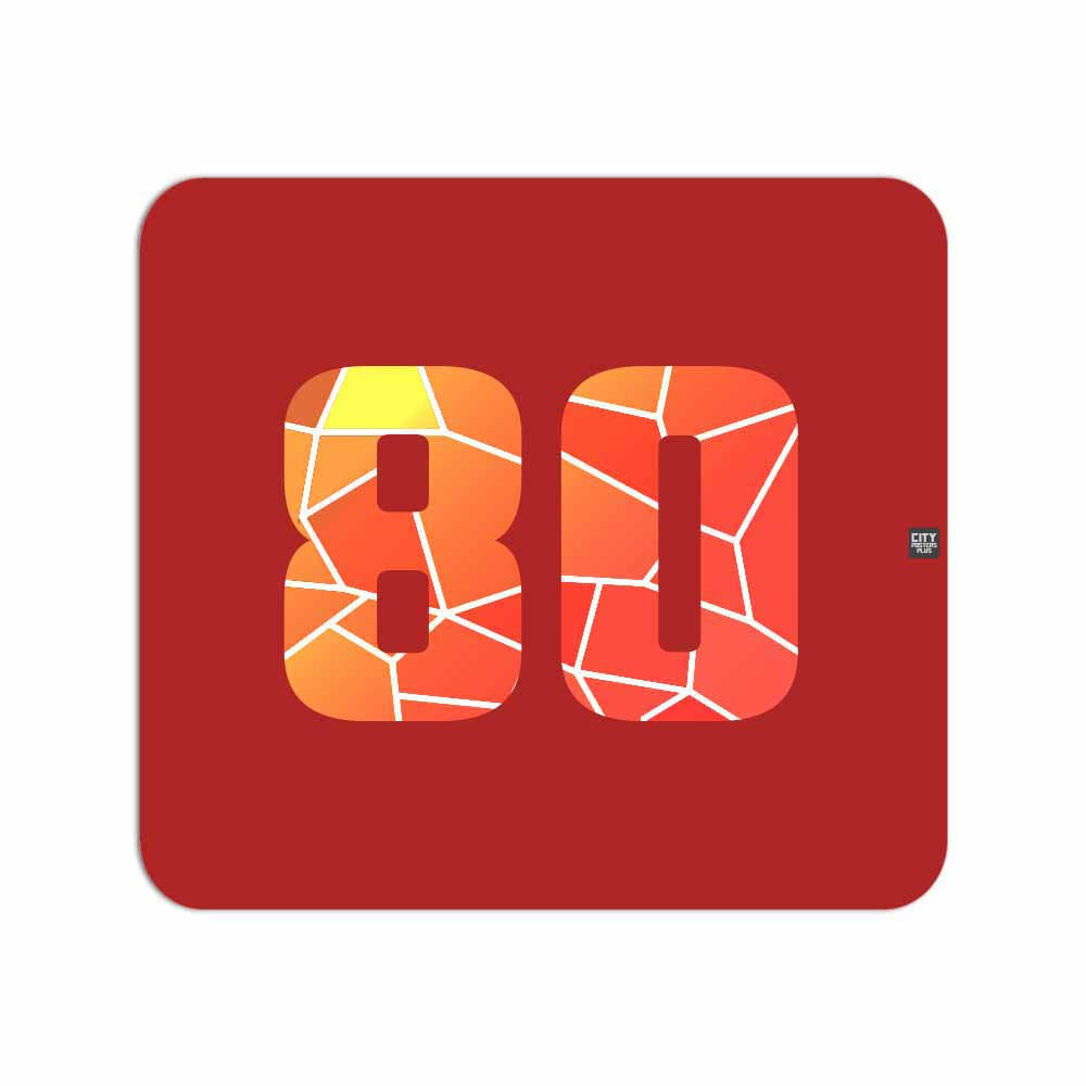 80 Number Mousepad (Red)