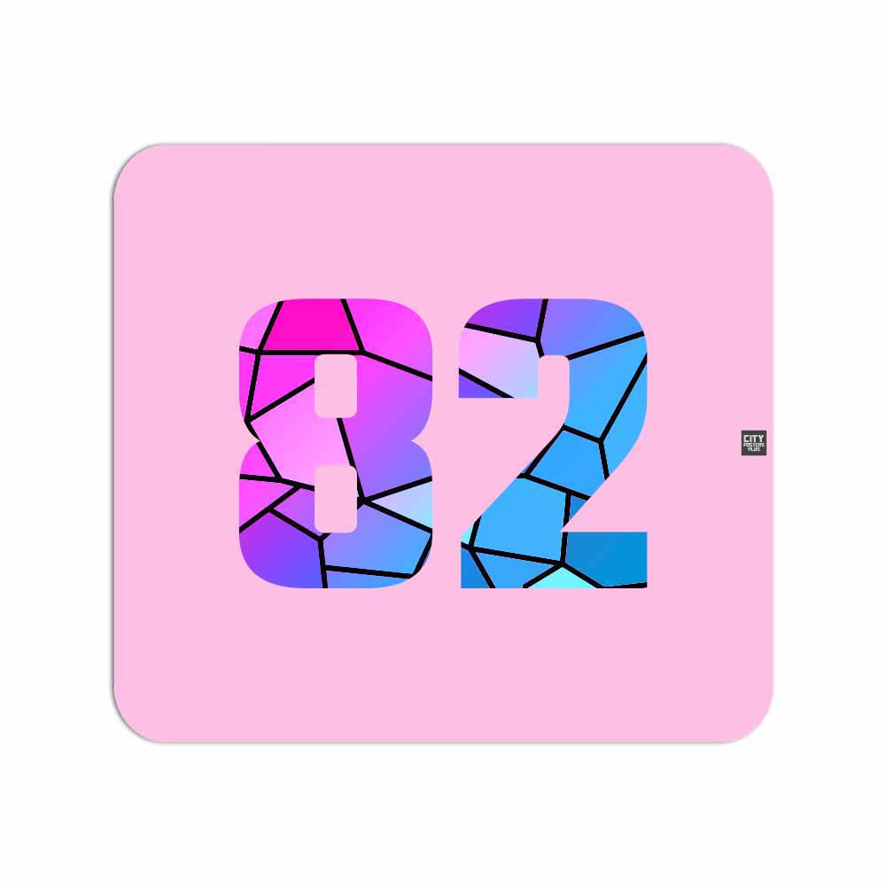 82 Number Mousepad (Light Pink)