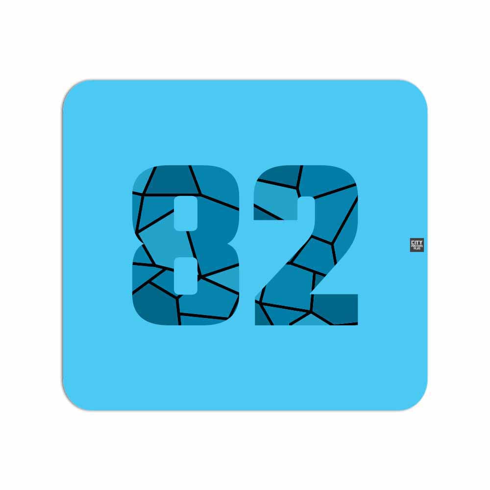 82 Number Mousepad (Sky Blue)