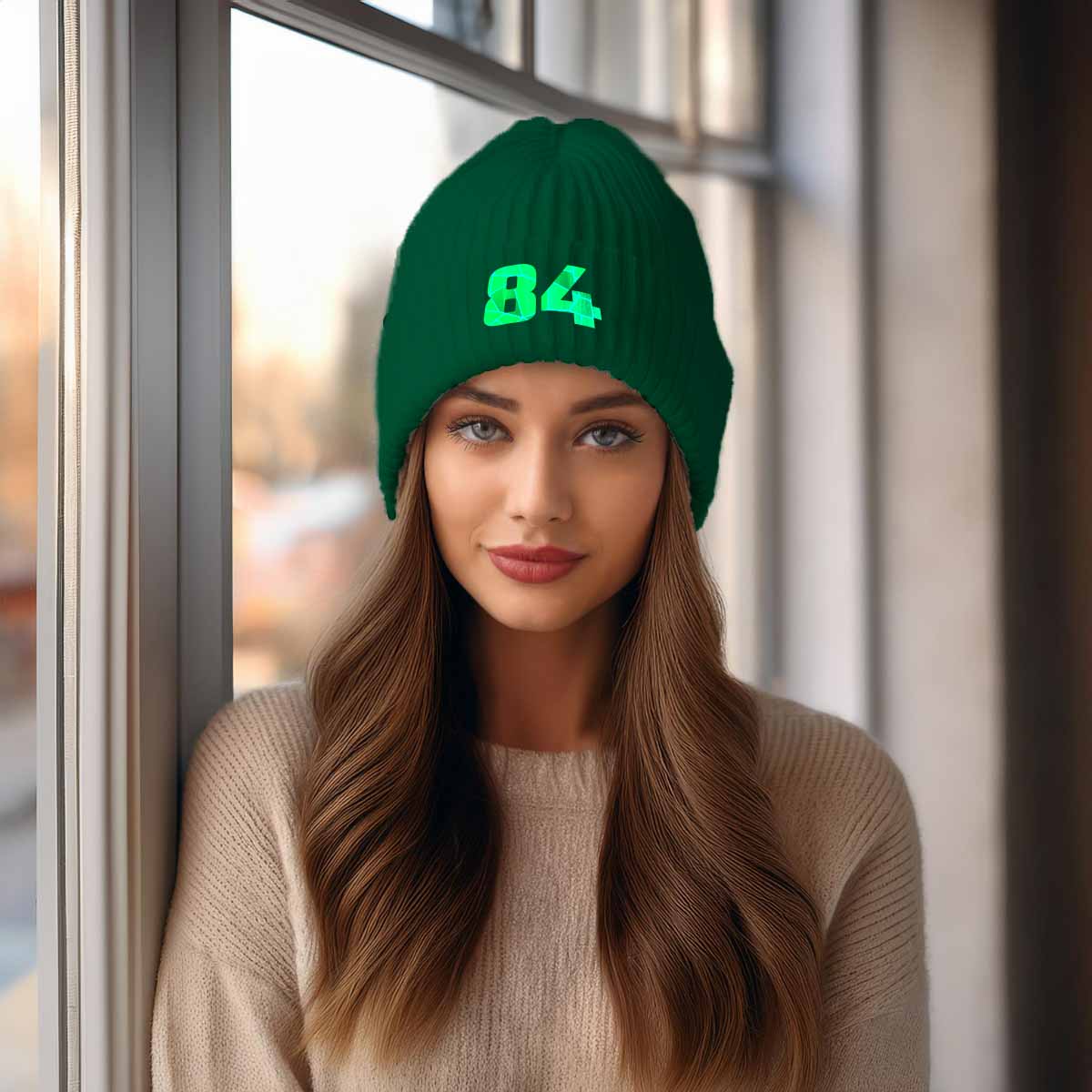 84 Number Cuffed Beanie (Spruce)