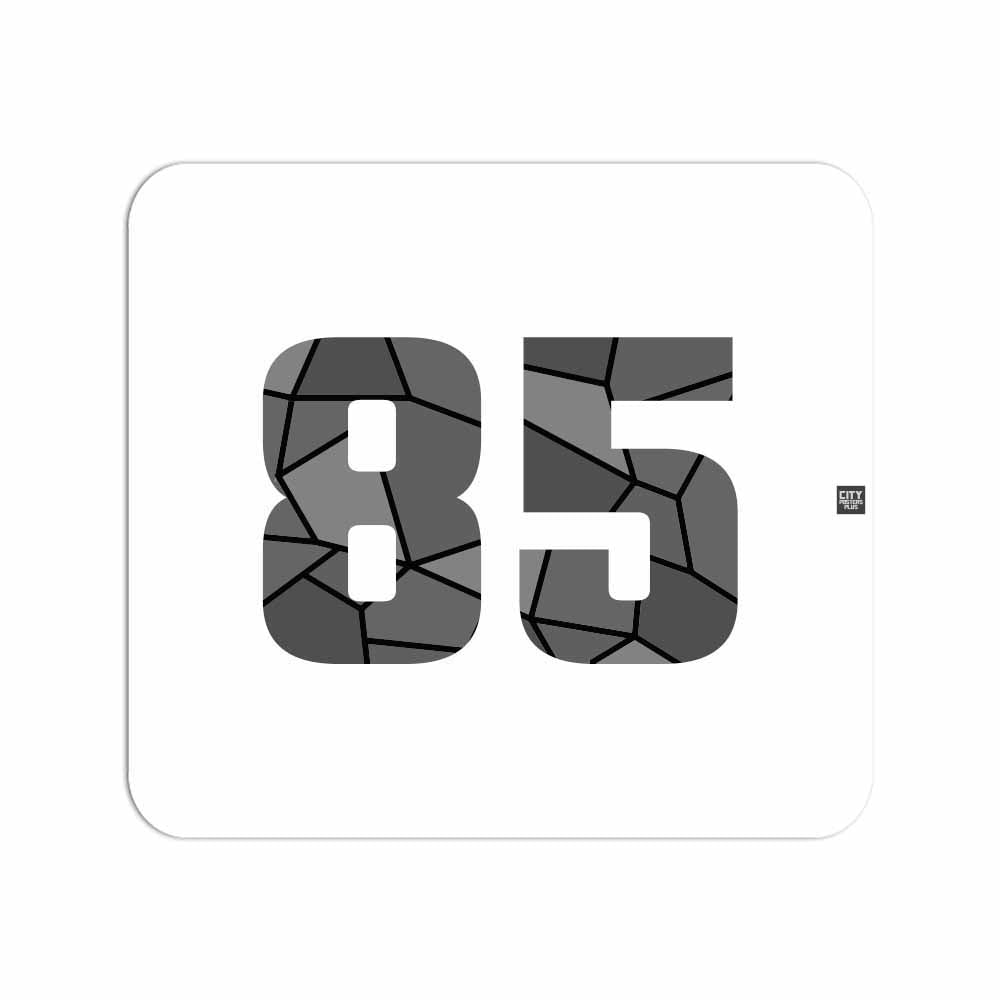 85 Number Mousepad (White)