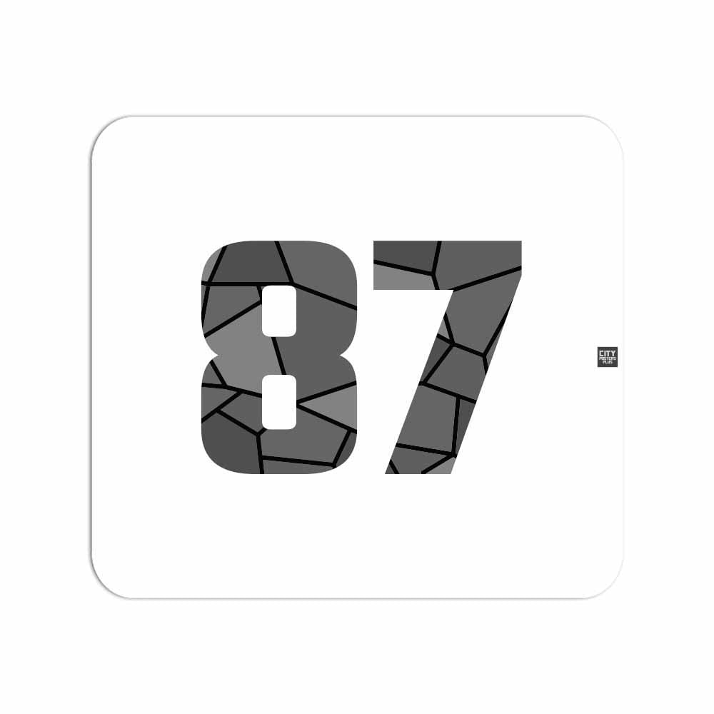 87 Number Mousepad (White)