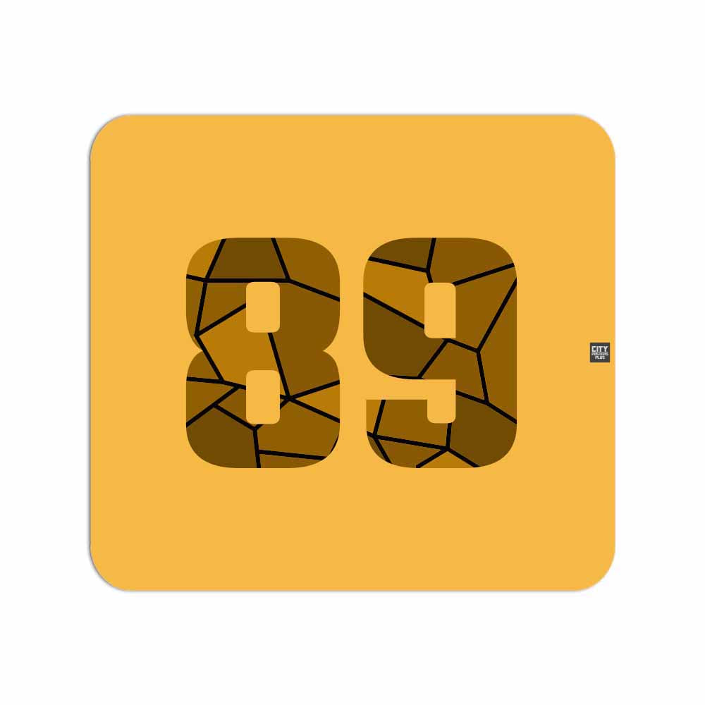 89 Number Mousepad (Golden Yellow)