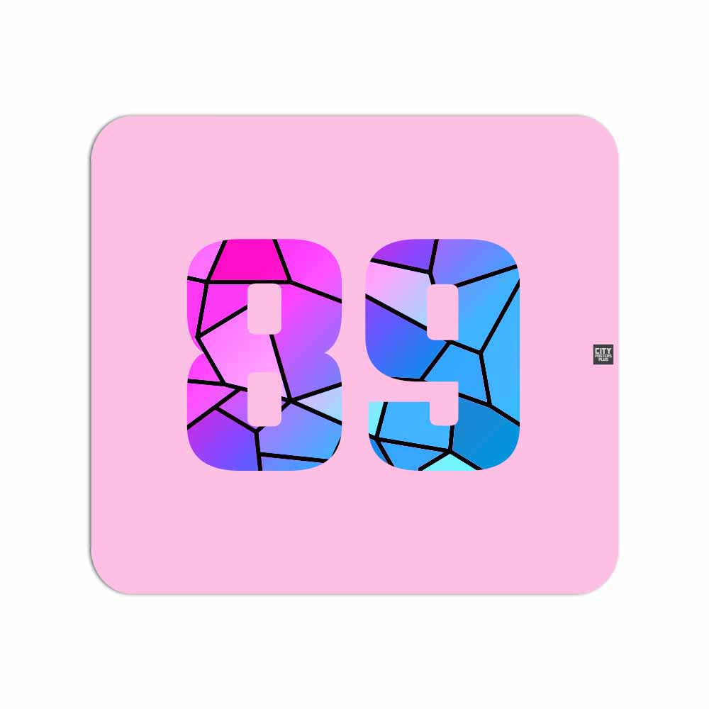 89 Number Mousepad (Light Pink)