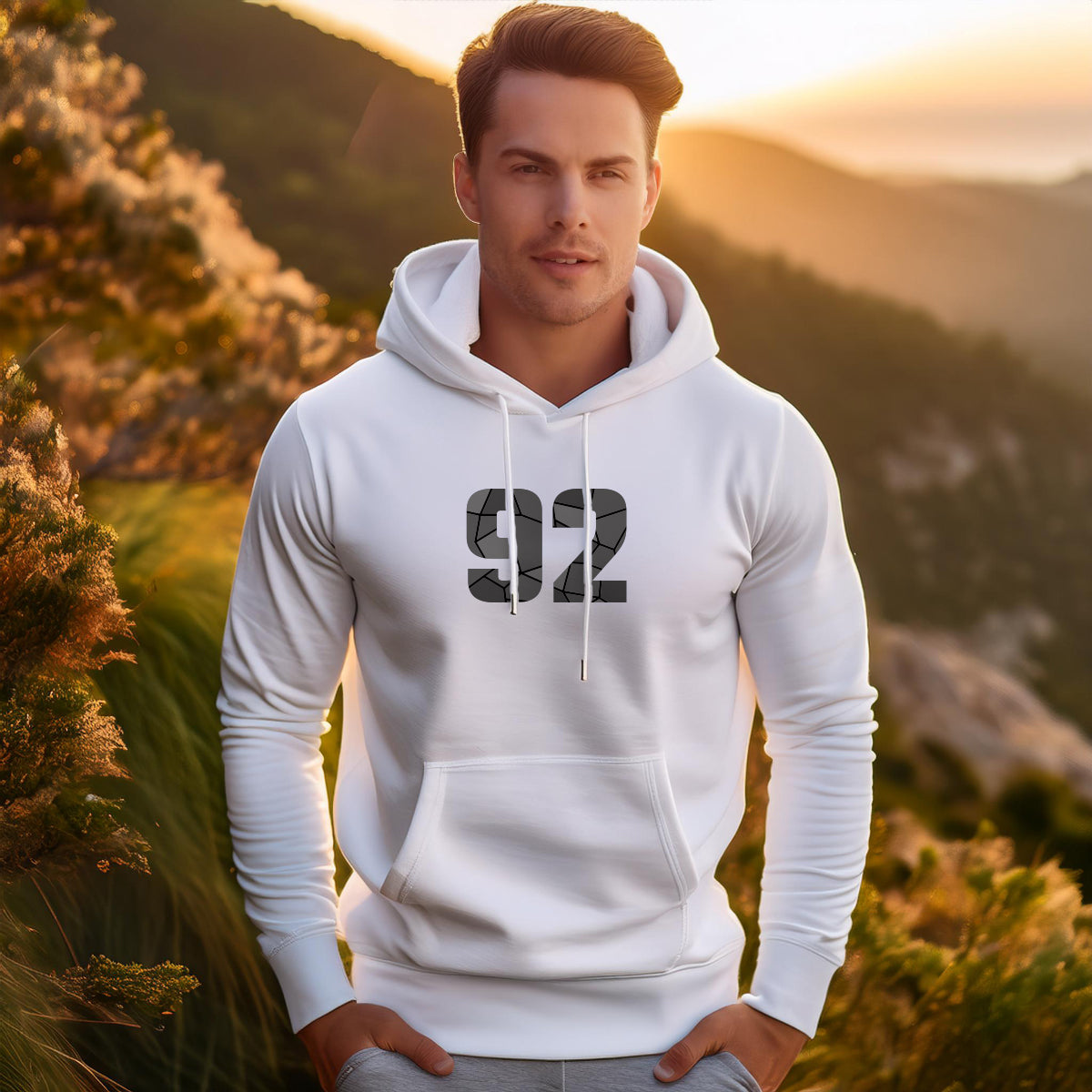 92 Number Unisex Hoodie | Personalized Number Hoodie for Men & Women