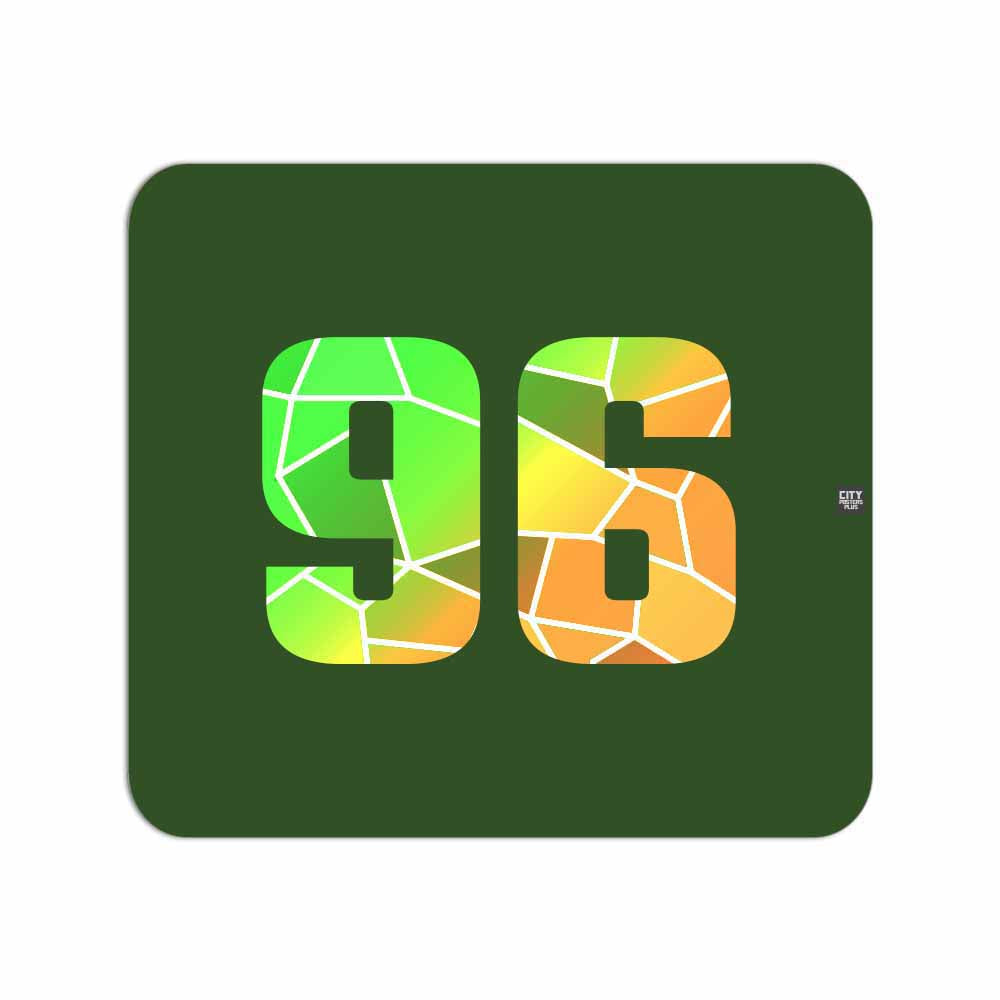 96 Number Mousepad (Olive Green)