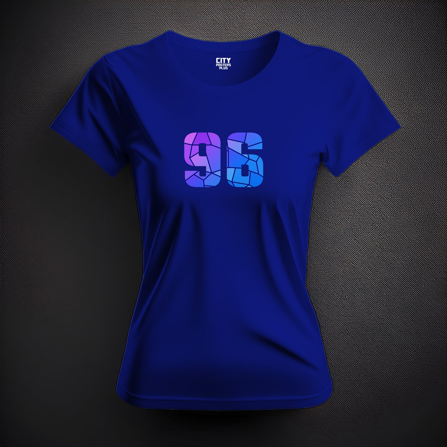 96 Number Women T-Shirt (Royal Blue) | Stylish Numeric Graphic Tee