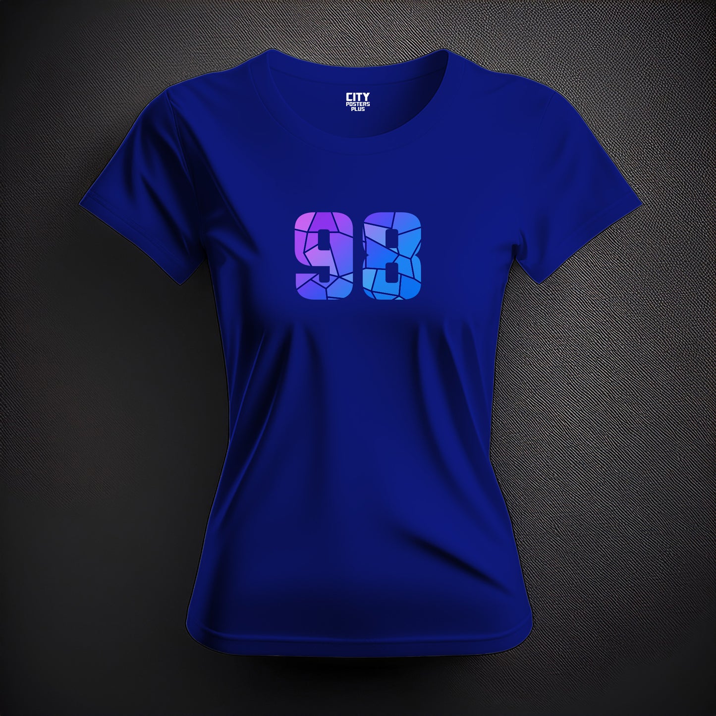 Number 98 Women T-Shirt (Royal Blue) | Stylish Numeric Graphic Tee