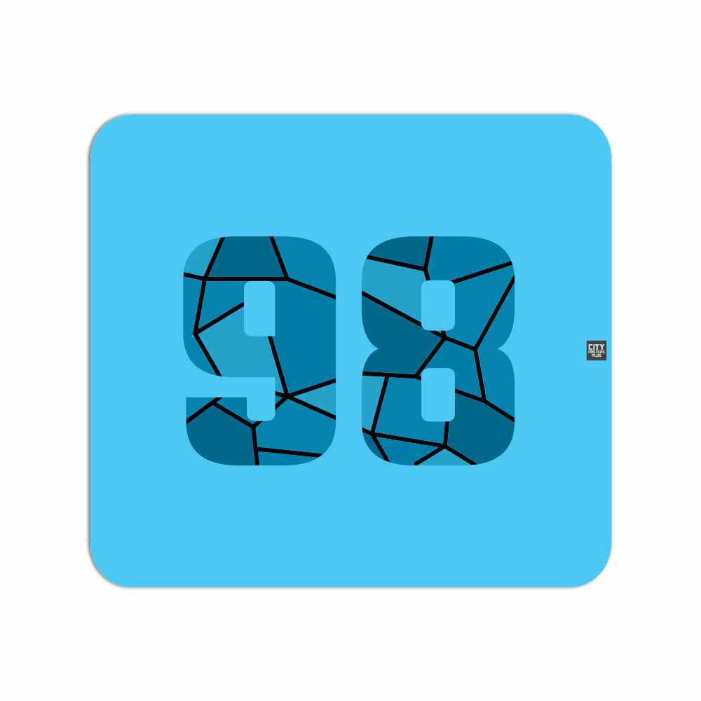 98 Number Mousepad (Sky Blue)